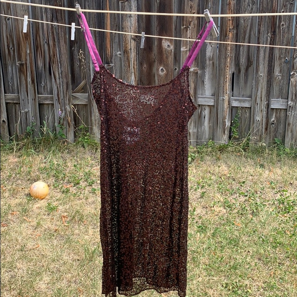 Sequined slip.